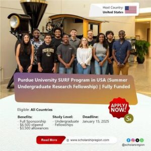 Purdue University SURF 2026: Fully Funded Summer Fellowship in USA